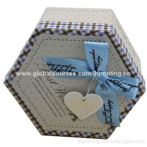 New Paper Gift Packaging Box with Ribbon Handle, Drawer Style, Handmade